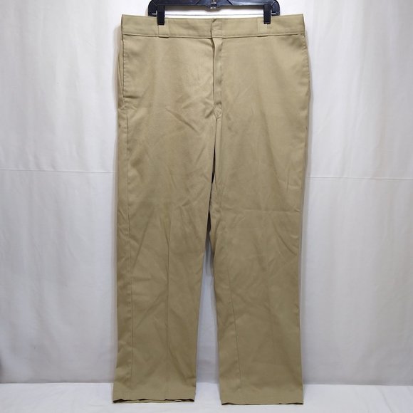 Dickies Original 874 Men's Work or Women's Work Pants Beige Flex Movement EUC - Picture 1 of 7
